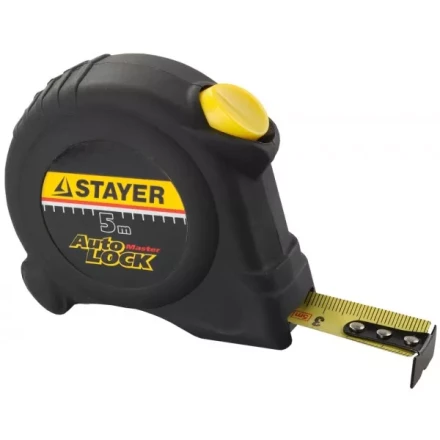 Рулетка STAYER &quot;MASTER&quot; &quot;AUTOLOCK&quot;, корпус с резиновым напылением, автостоп, 5мх19мм 2-34126-05-19_z01 купить в Нягани