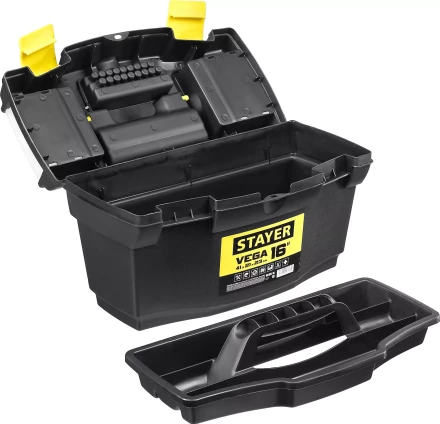 Ящик для инструмента &quot;VEGA-16&quot; пластиковый, STAYER 38105-16_z03 купить в Нягани