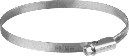 ЗУБР Х-9Н, 140 - 160 мм, накатная лента 9 мм, цинк, 10 шт, червячный хомут (37807-160) купить в Нягани