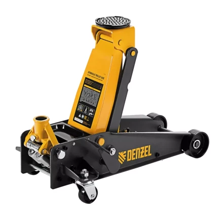 Домкрат гидравлический подкатной 3 т, с фиксатором, быстрый подъем, 135-480 мм, профессиональный Denzel 51138 купить в Нягани