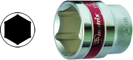 Головка торцевая 11 мм 6-гранная CrV под квадрат 1/2&quot; хромированная  MATRIX MASTER 13111 купить в Нягани