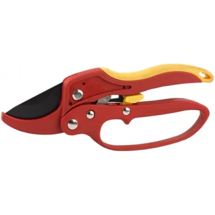 Секатор GRINDA двухкомпонентные ручки, храповый механизм, с эфесом, округлые лезвия с упорной наковальней, 205мм 8-423233_z01 купить в Нягани