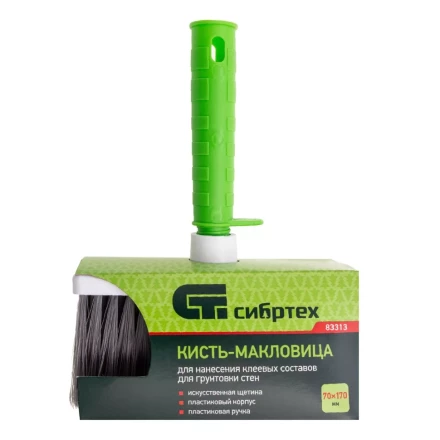 Кисть-макловица, 70 x 170, искусственная щетина, пластиковый корпус, пластиковая ручка Сибртех 83313 купить в Нягани