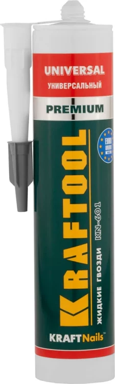 Клей монтажный KRAFTOOL KraftNails Premium KN-601, универсальный, для наружных и внутренних работ, 310мл 41341_z01 купить в Нягани
