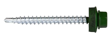 Саморезы ЗУБР &quot;ПРОФЕССИОНАЛ&quot; окраш., RAL 6005 зелен. насыщен., для крепл. кров. матер. к дерев. обреш., 4.8x50мм, 250шт 4-300315-48-050-6005 купить в Нягани