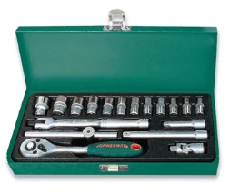 Набор головок торцевых 1/4"DR 4-13мм 18предметов Jonnesway S04Н2118S 47434