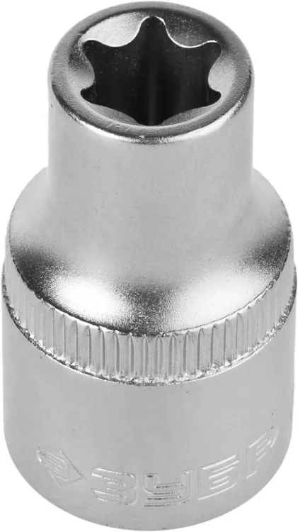 Головка торцовая ЗУБР "МАСТЕР" (1/2"), Cr-V, E-TORX, хроматированное покрытие, E11 27719-11 купить в Нягани