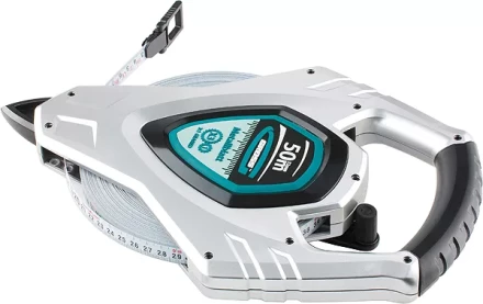 Рулетка геодезическая 50 м х 13 мм GROSS откр. корп. металл. лента Super-нейлон двуст. Шкала 31480 купить в Нягани