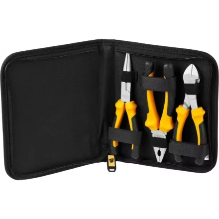 Набор JCB: Губцевый инструмент, хромированное покрытие, двухкомпонентные рукоятки, CrV cталь, 3 предм, чехол JPL016 купить в Нягани