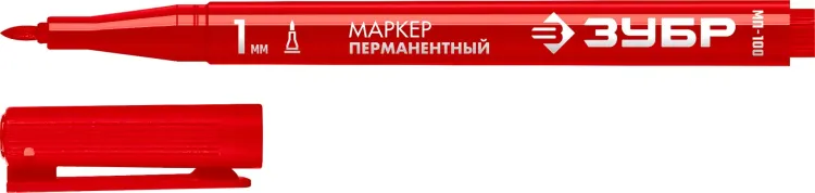 ЗУБР МП-100 красный, 1 мм перманентный маркер (06320-3) купить в Нягани