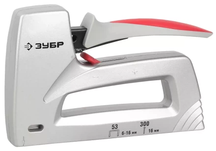 Степлер ЗУБР , пластинчатая пружина, литой корпус, 2 в 1, тип53: 6-14мм, тип 300: 16мм 31503_z01 купить в Нягани
