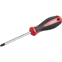 Отвертка ЗУБР "МАСТЕР", Cr-v, эргономичная двухкомпонентная рукоятка, PZ2x100мм 25063-2-100_z02