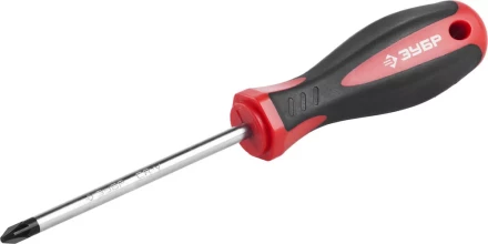 Отвертка ЗУБР &quot;МАСТЕР&quot;, Cr-v, эргономичная двухкомпонентная рукоятка, PZ2x100мм 25063-2-100_z02 купить в Нягани