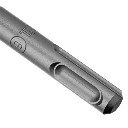 Бур по бетону Denzel ,6 x 260 мм, двойная спираль, три пылеотводящие кромки, 705008 купить в Нягани