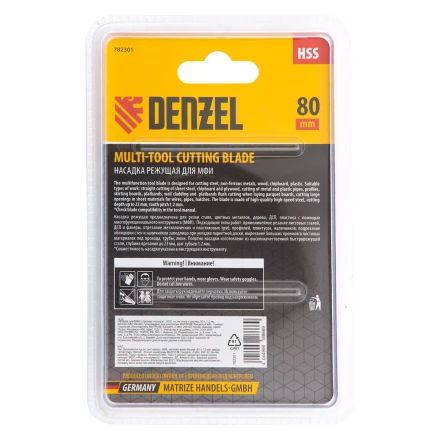 Насадка для МФИ отрезная полукруг Denzel 782301, HSS, по металлу и дереву, 80 мм х 1,2 мм, мелкий зуб купить в Нягани