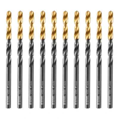 Сверло по металлу, 4 мм, HSS-Tin, Golden Tip, 10 шт. Denzel 717209