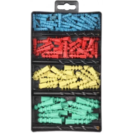 Набор ТЕВТОН Свёрла &quot;ХОББИ&quot; по бетону с дюбелями, 5, 6, 8, 10мм 2913-H4-120 купить в Нягани