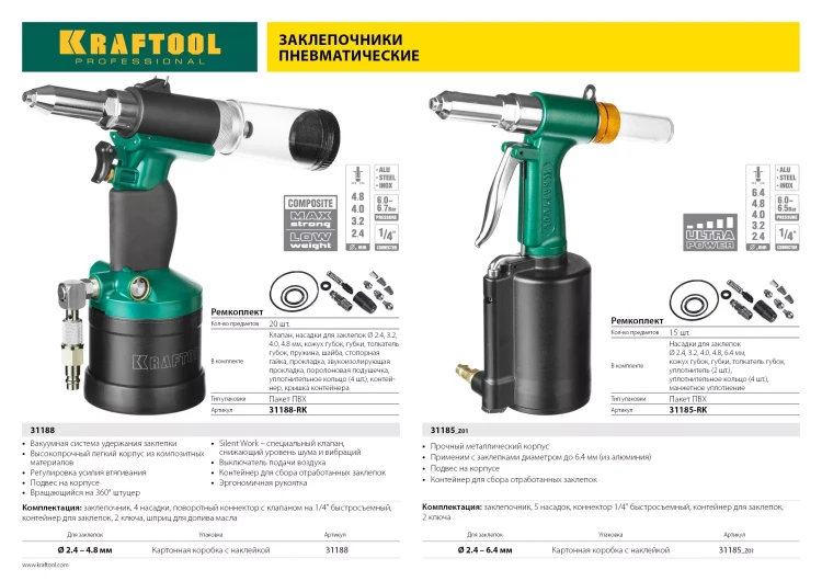 Ремонтный комплект KRAFTOOL для арт. 31185 31185-RK купить в Нягани