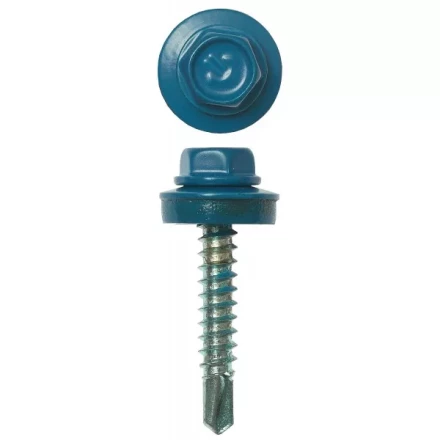 Саморезы ЗУБР окраш., RAL 5009 небесно-голуб., для крепл. кров. матер. к дерев. обреш., 4.8x29мм, 400шт 4-300315-48-029-5009 купить в Нягани