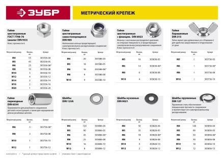 Шайба DIN 9021 кузовная, 12 мм, 2 шт, оцинкованная, ЗУБР 303826-12 купить в Нягани