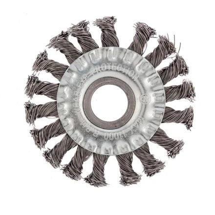 Щетка для УШМ 100 мм посадка 22,2 мм Плоская крученая проволока 0,5 мм Сибртех 746307 купить в Нягани