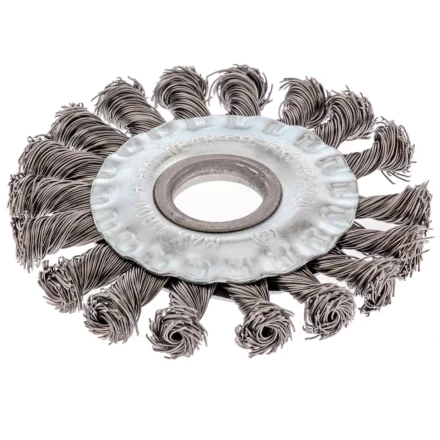 Щетка для УШМ 100 мм посадка 22,2 мм Плоская крученая проволока 0,5 мм Сибртех 746307 купить в Нягани