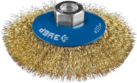 ЗУБР &quot;ПРОФЕССИОНАЛ&quot;. Щетка коническая для УШМ, витая латунированная стальная проволока 0,3мм, 115ммхМ14 35267-115_z02 купить в Нягани