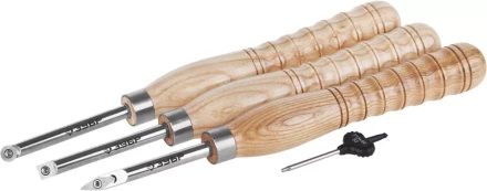 Набор ЗУБР &quot;ЭКСПЕРТ&quot;: Токарные резцы по дереву,&quot;Ромб&quot;,&quot;Квадрат&quot;,&quot;Круг&quot;,твердосплав наконеч из карбида W, 100*340мм, 3шт 18371-H3 купить в Нягани