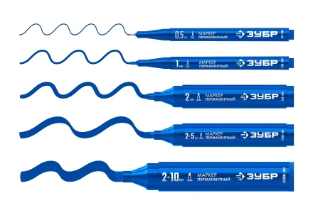 ЗУБР МП-100 синий, 1 мм перманентный маркер (06320-7) купить в Нягани