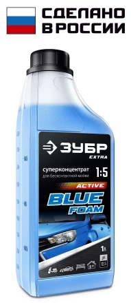 ЗУБР 1 л, концентрированный шампунь для минимоек универсальный, EXTRA (70651-1) купить в Нягани