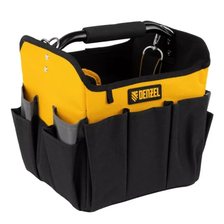 Переноска для инструмента, 260х240х300 мм, 22 кармана, наплечный ремень// Denzel 90294 купить в Нягани