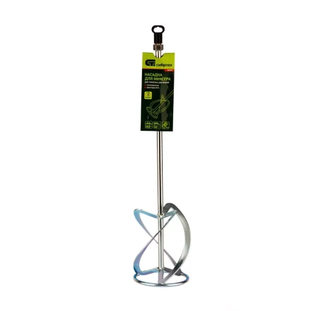 Насадка для миксера Сибртех, для тяжелых растворов, 140 х 590 мм, оцинкованная, хвостовик резьба М14, 848957 купить в Нягани