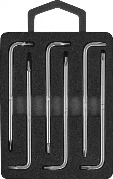 Комплект угловых ключей TORX с центрированным штифтом Т4-Т9  6предметов S2  H09MT06S Jonnesway 47101 купить в Нягани