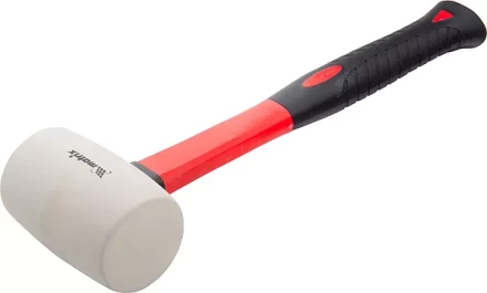 Киянка резиновая, 450 г, белая резина, фибергласовая рукоятка MATRIX 11196 купить в Нягани
