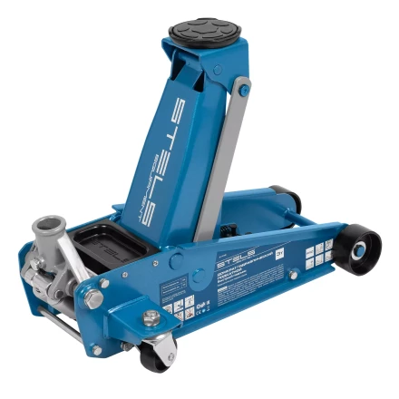 Домкрат гидравлический подкатной Stels 51139, 3 т, 120-450 мм, быстрый подъем, проф. купить в Нягани