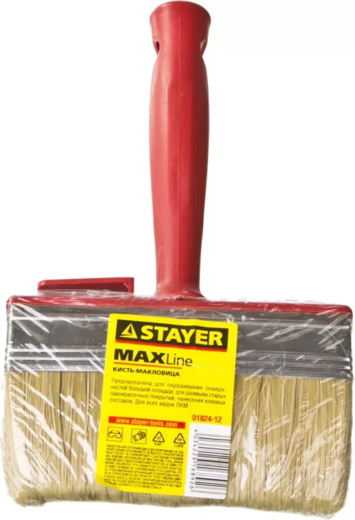 Макловица STAYER "MASTER" UNIVERSAL, светлая щетина, пластмассовый корпус, 3х12см 01824-12 купить в Нягани