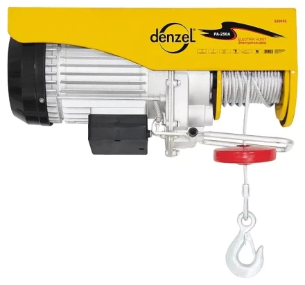 Тельфер электрический TF-1000 1 т 1600 Вт высота 12 м 8 м/мин DENZEL 52016 купить в Нягани