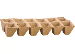 Торфяные горшочки 310х100х50 мм квадратные блок по 12 ячеек Россия 64354