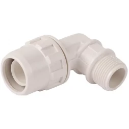 Муфта ЗУБР "ШиреФит" соединительная угловая 90°, "штуцер с гайкой - внешняя резьба", 32мм-1" 51465-32-1