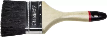 Кисть плоская STAYER &quot;UNIVERSAL-EURO&quot;, чёрная натуральная щетина, деревянная ручка, 100мм 01022-100 купить в Нягани