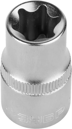 Головка торцовая ЗУБР &quot;МАСТЕР&quot; (1/2&quot;), Cr-V, E-TORX, хроматированное покрытие, E14 27719-14 купить в Нягани