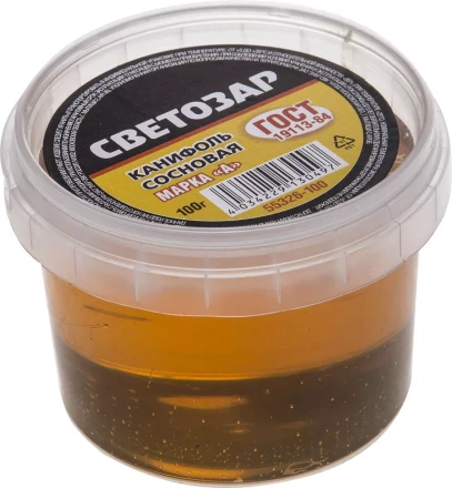 Канифоль СВЕТОЗАР для паяльных работ, пластиковая банка, 100г 55326-100 купить в Нягани