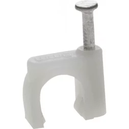 ЗУБР "МАСТЕР". Скоба-держатель для круглого кабеля, с оцинкованным гвоздем, 12 мм, 40 шт 45111-12