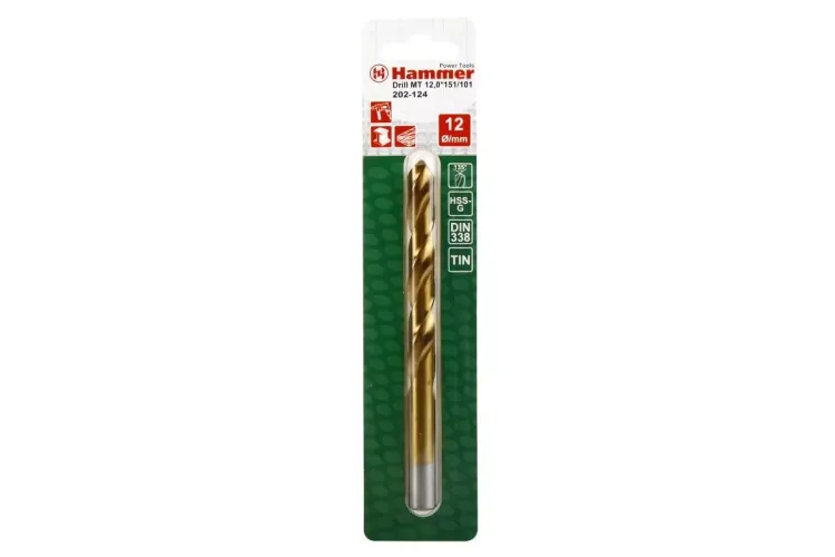 Сверло по металлу HAMMER Ф12х151мм (DR MT 12,0мм*151/101мм) купить в Нягани