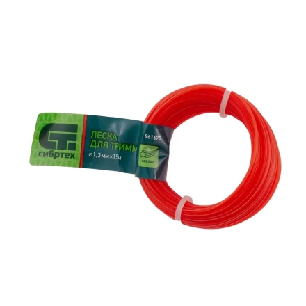 Леска для триммера звезда, 1.3 мм х 15 м, Россия Сибртех 961675 купить в Нягани