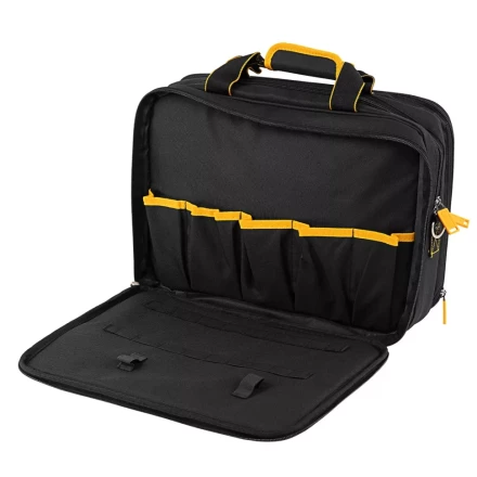 Сумка для инструмента, 400х170х300 мм, 3 отделения, 28 карманов, наплечный ремень// Denzel 90295 купить в Нягани