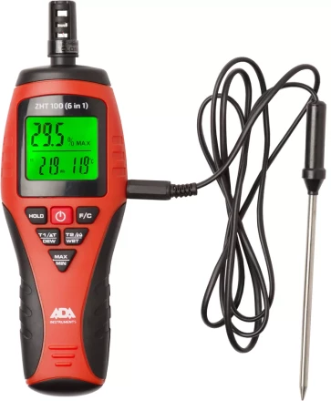 Измеритель влажности и температуры бесконтактный ADA ZHT 100 (6 in 1) с калибровкой купить в Нягани