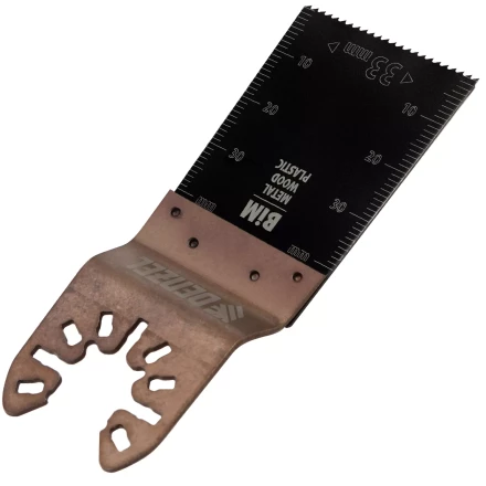 Насадка для МФИ режущая пазовая прямая, BiM, по металлу и дереву, 33 x 1.4 мм, мелкий зуб Denzel 782305 купить в Нягани