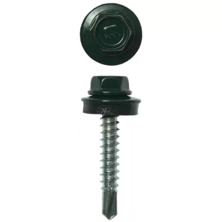 Саморезы ЗУБР &quot;ПРОФЕССИОНАЛ&quot; окраш., RAL 6005 зелен. насыщен., для крепл. кров. матер. к дерев. обреш., 4.8х29мм, 2500шт 4-300310-48-029-6005 купить в Нягани