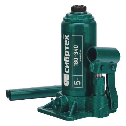 Домкрат гидравлический бутылочный Сибртех 50803, 5 т, 180-340 мм купить в Нягани